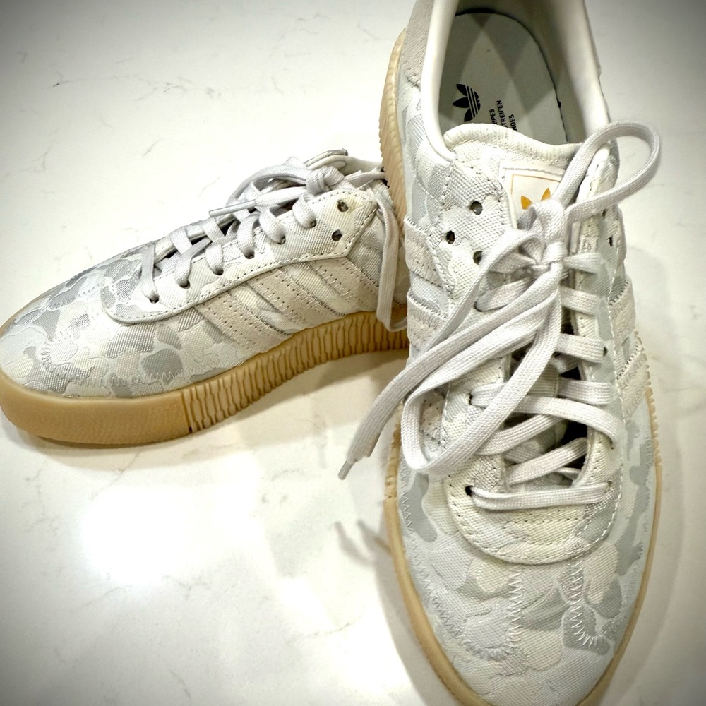 NWOT – Adidas Sambrose White Camo Platform Shoes – Size 8 - Picture 4 of 12